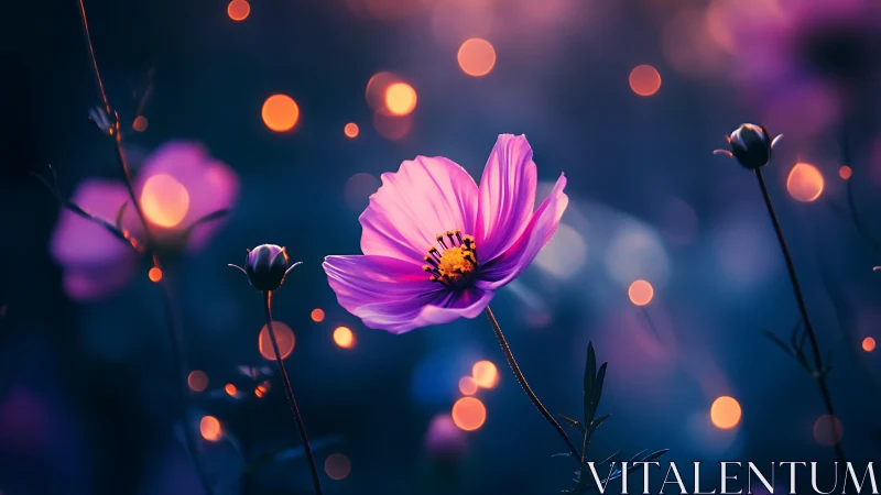 Luminous Cosmos Flower in Evening Magic.