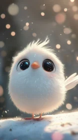 Luminous Fluffling: A Winter Wonder's Gleaming Reverie.