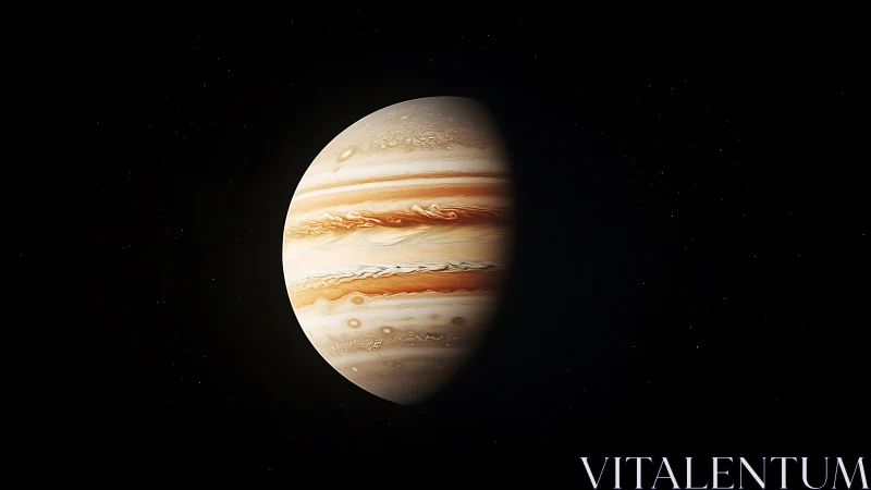 Glowing gas giant drifting gently through quiet space.