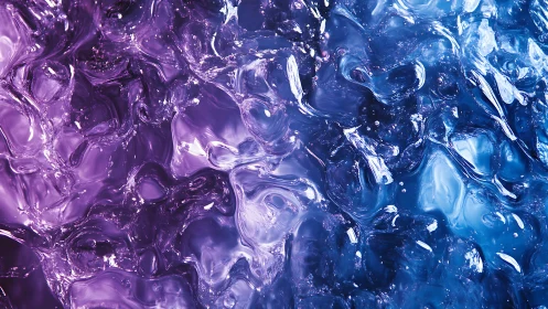 Vibrant closeup of purple and blue abstract liquid texture.