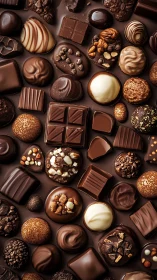 Chocolate Confectionery Assortment in Brown Tones