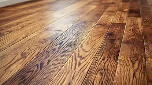 Warm rustic hardwood floor with rich, welcoming grain tones.