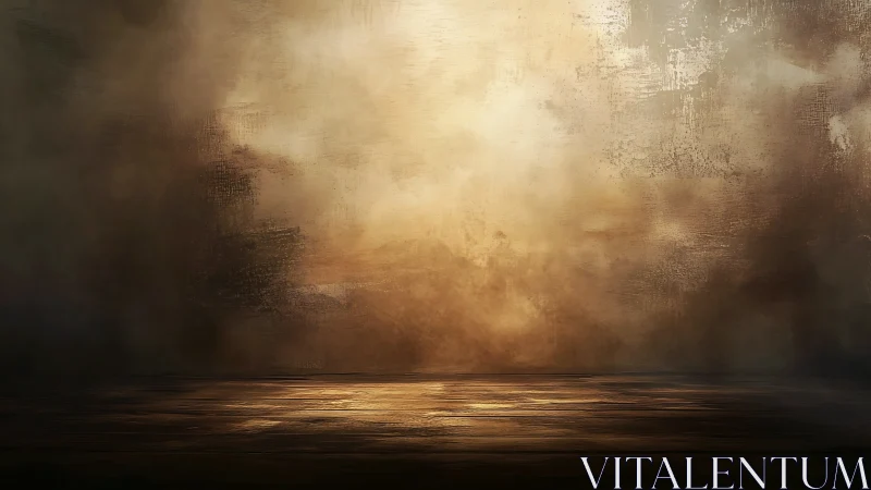 Textured sepia backdrop with luminous floor perspective design.
