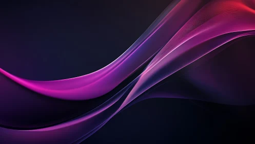 Gradient light ribbons curve across dark field with subtle subsurface scattering