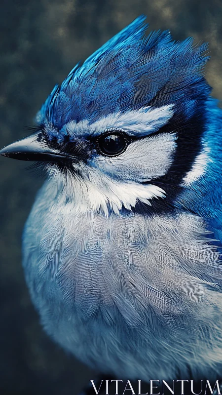 Blue Jay Portrait in Stunning Detail.