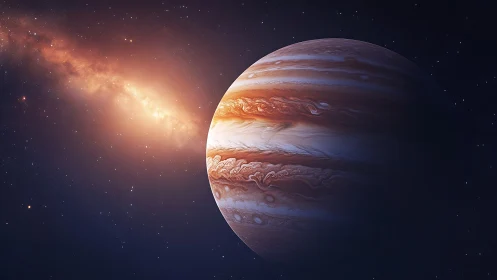 Gas giant planet illuminated by distant galactic light