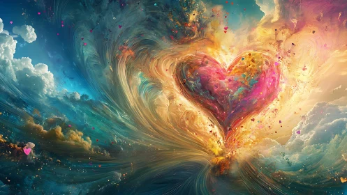Radiant Heart: A Cosmic Journey of Love and Light.