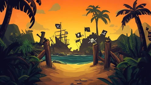 Pirate Adventure Awaits at Golden Sunset Beach