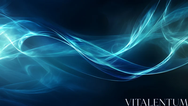 Soft electric currents drifting across midnight blue.