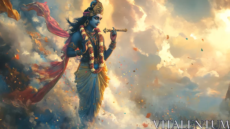 Celestial flute-song drifts through storm-brightened skies