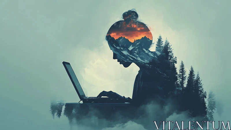 Dreaming in code beneath a mountain sunrise horizon.