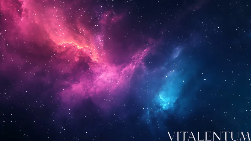 Nebula gradient field with magenta to cyan stellar diffusion.