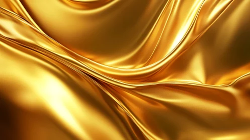 Molten satin waves of liquid gold in luminous motion.