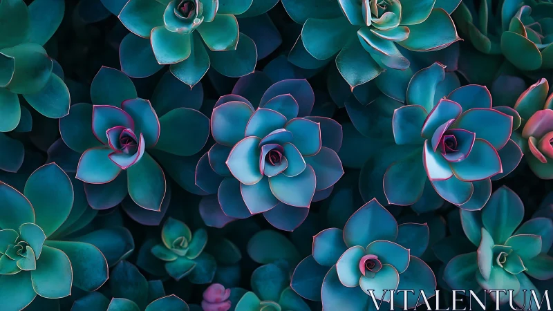 Succulent Garden Dreams in Jewel Tones.