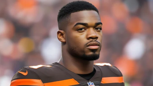 Calm focus on the football field before the next big play.