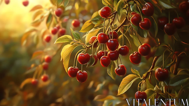 Sunlit cherry branches promise a warm, late-summer harvest