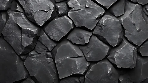 Dark irregular stone wall surface with matte rock texture.