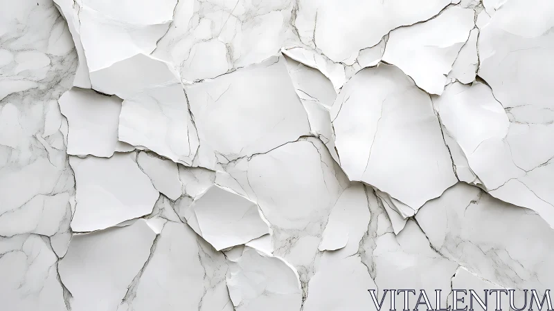 Layered white plaster shards form a fractured abstract surface.