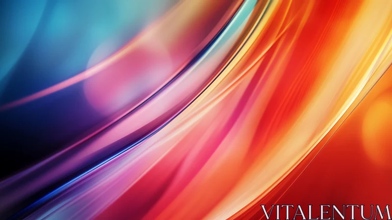 Curved multicolor light bands intersect across a gradient field