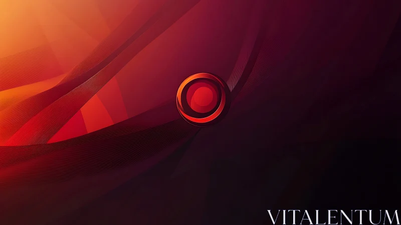 Central red circular form set in layered red gradients