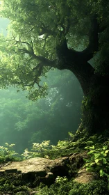 Emerald Cathedral of Roots: Nature's Ancient Guardian Emerges