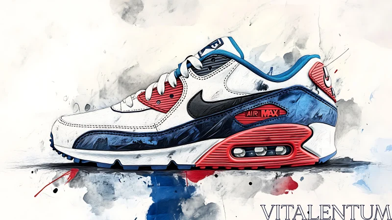 Side profile sneaker illustration isolates Air Max cushioning details