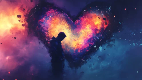 Heartfelt Luminescence: Love's Explosive Energy.