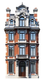 Neo-Renaissance townhouse facade with ornate stone detailing.