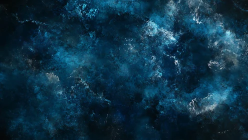 Deep cosmic blue nebula texture with swirling energy