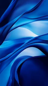 Soothing blue waves flowing in gentle abstract motion.