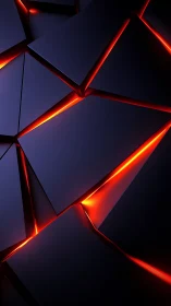 Shattered Midnight Panels Glowing With Embered Neon Fire.