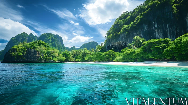 Tropical Limestone Formations Coastal Landscape