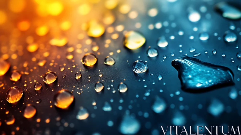 Macro droplets on gradient surface reveal dual-color light scattering