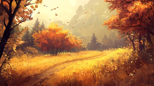 Golden Valley Whispers Through Autumn's Luminous Transformation