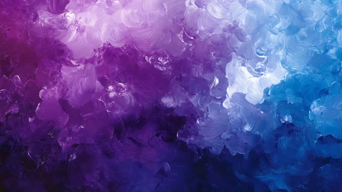 Dreamy purple and blue brushstrokes flow in gentle motion