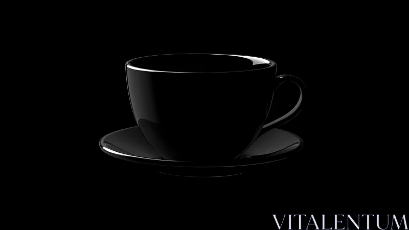 Quiet midnight coffee cup invites a moment of calm