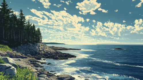 Coastal Cliffs Meet Cerulean Dreams.