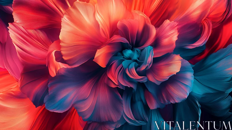 Radiant Floral Abstraction with Prismatic Color Flow.