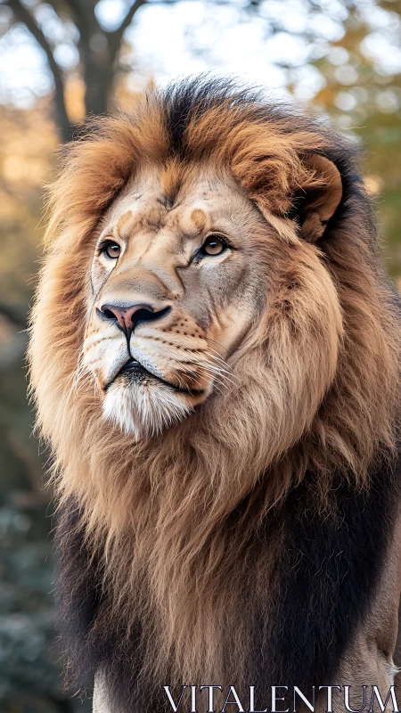Lion monarch studies the breeze with quietly blazing eyes