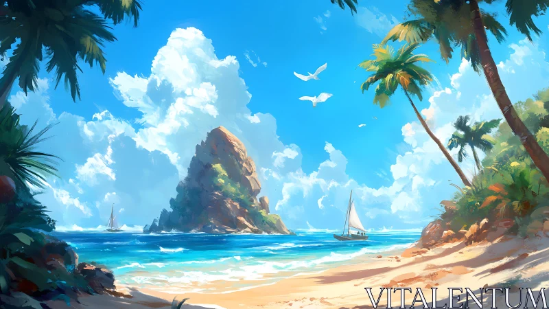 Tropical Island Paradise Waiting for Discovery.