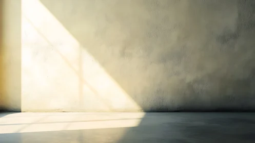 Angular daylight wedge across textured minimal interior wall.