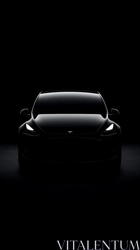 Electric silhouette prowls the dark with razor-bright eyes.