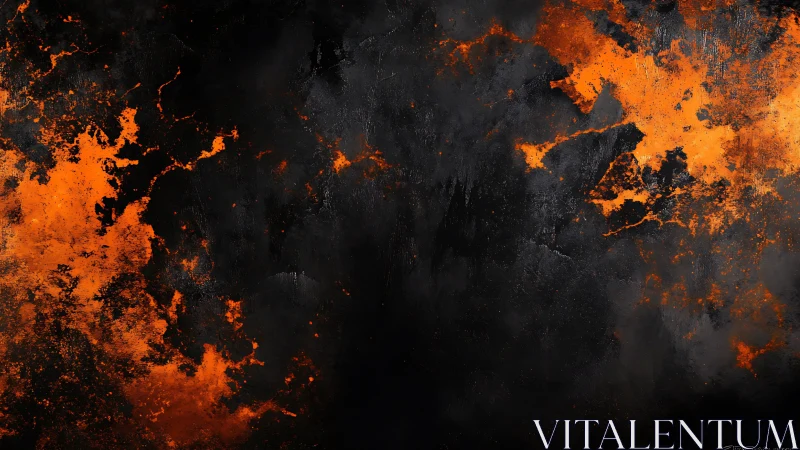 Pyrolytic Organic Matter Dissolution: High-Contrast Orange Luminescence Against Black Substrate