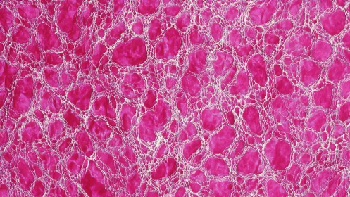 Cellular lattice abstraction in magenta organic network pattern.