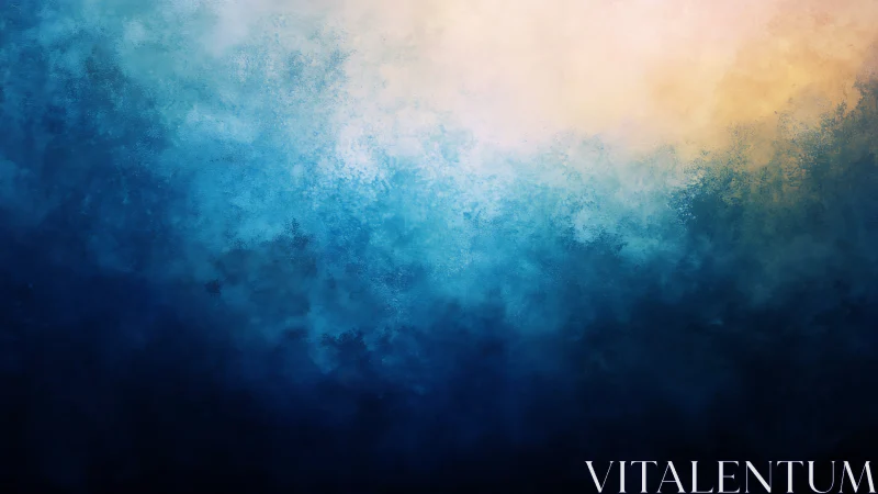 Atmospheric gradient field of diffused cyan to amber light.