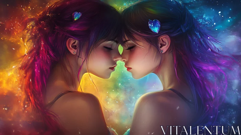 Two Souls Converge in Cosmic Light and Rainbow Energy