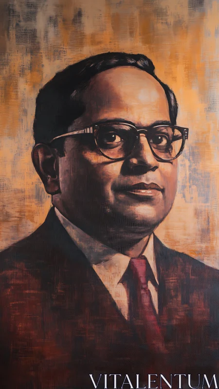 Formal portrait of dignified man under warm textured light