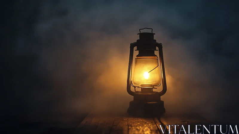 Glowing Lantern Illuminates the Darkness with Warm, Hopeful Light