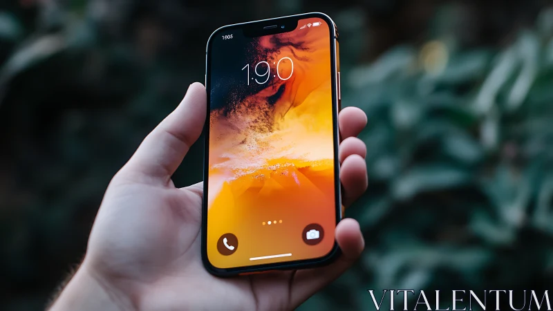 Sunset Glow on Modern Mobile Device.
