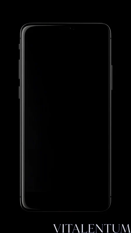 Minimalist Mobile Device Mockup With Curved Bezel.